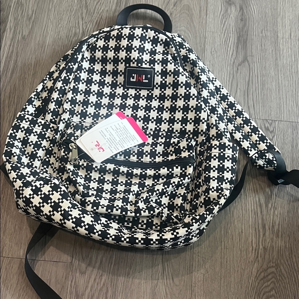 Monochrome Checkered Backpack from japan 🥰